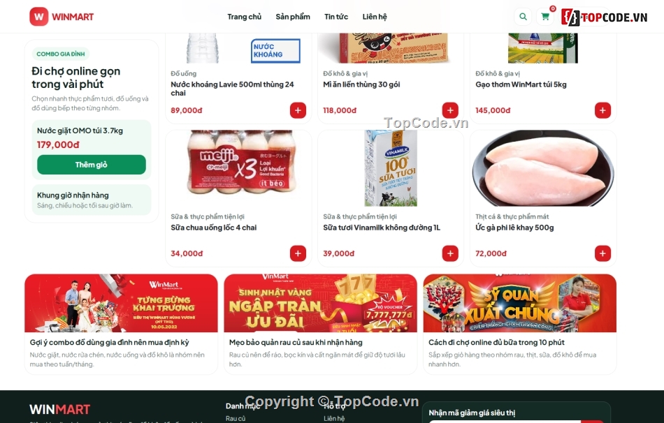 bán hàng online,bán website,website siêu thị